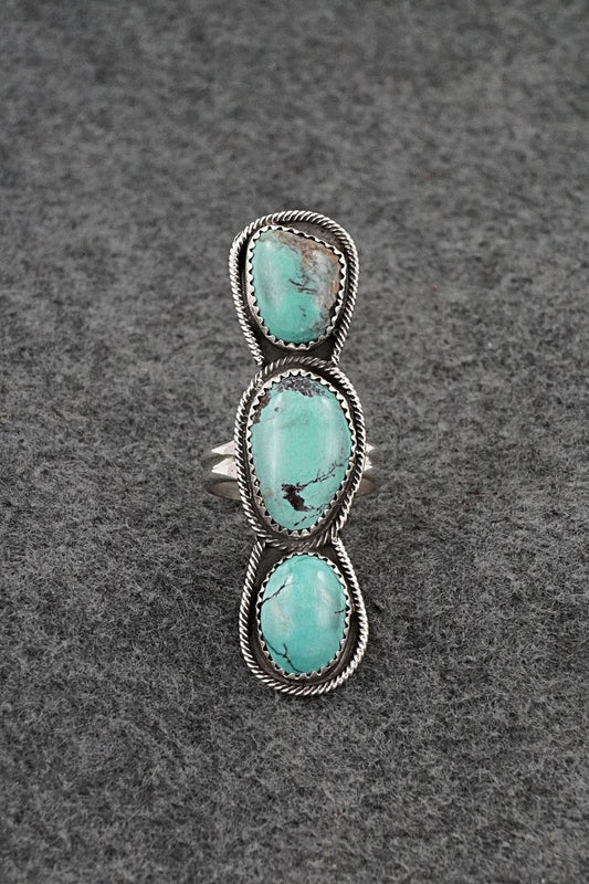 Turquoise & Sterling Silver Ring - Priscilla Reeder - Size 8