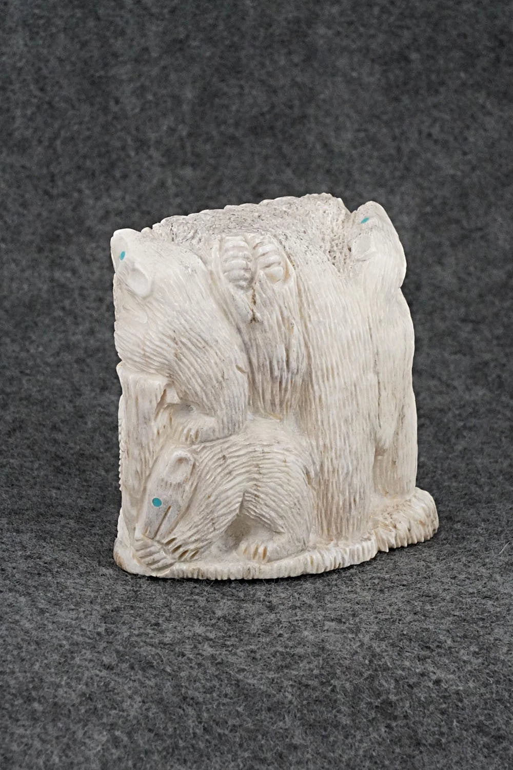 Bears and Eagles Zuni Fetish Carving - Destry Siutza