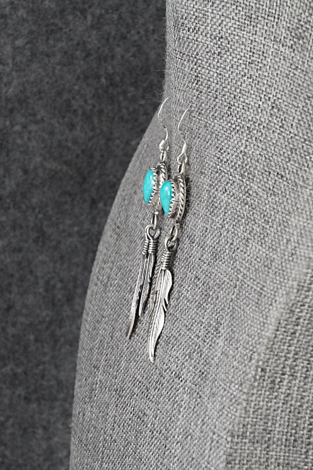 Turquoise & Sterling Silver Earrings - Isabelle Yazzie