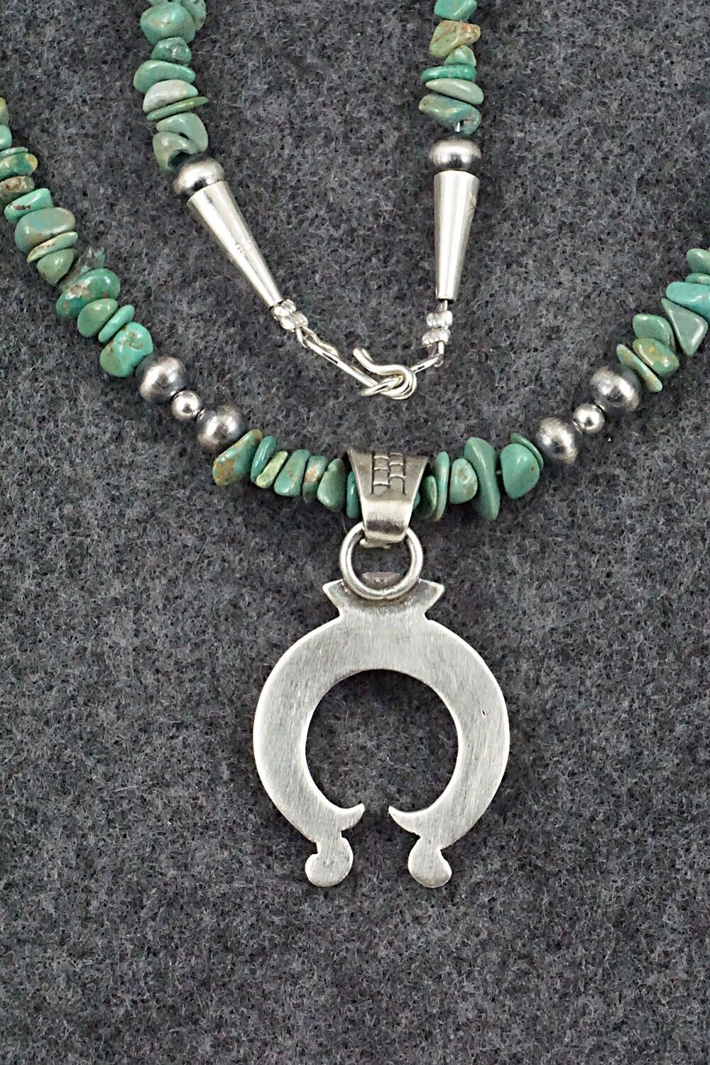 Turquoise & Sterling Silver Necklace 18" - Louise Joe