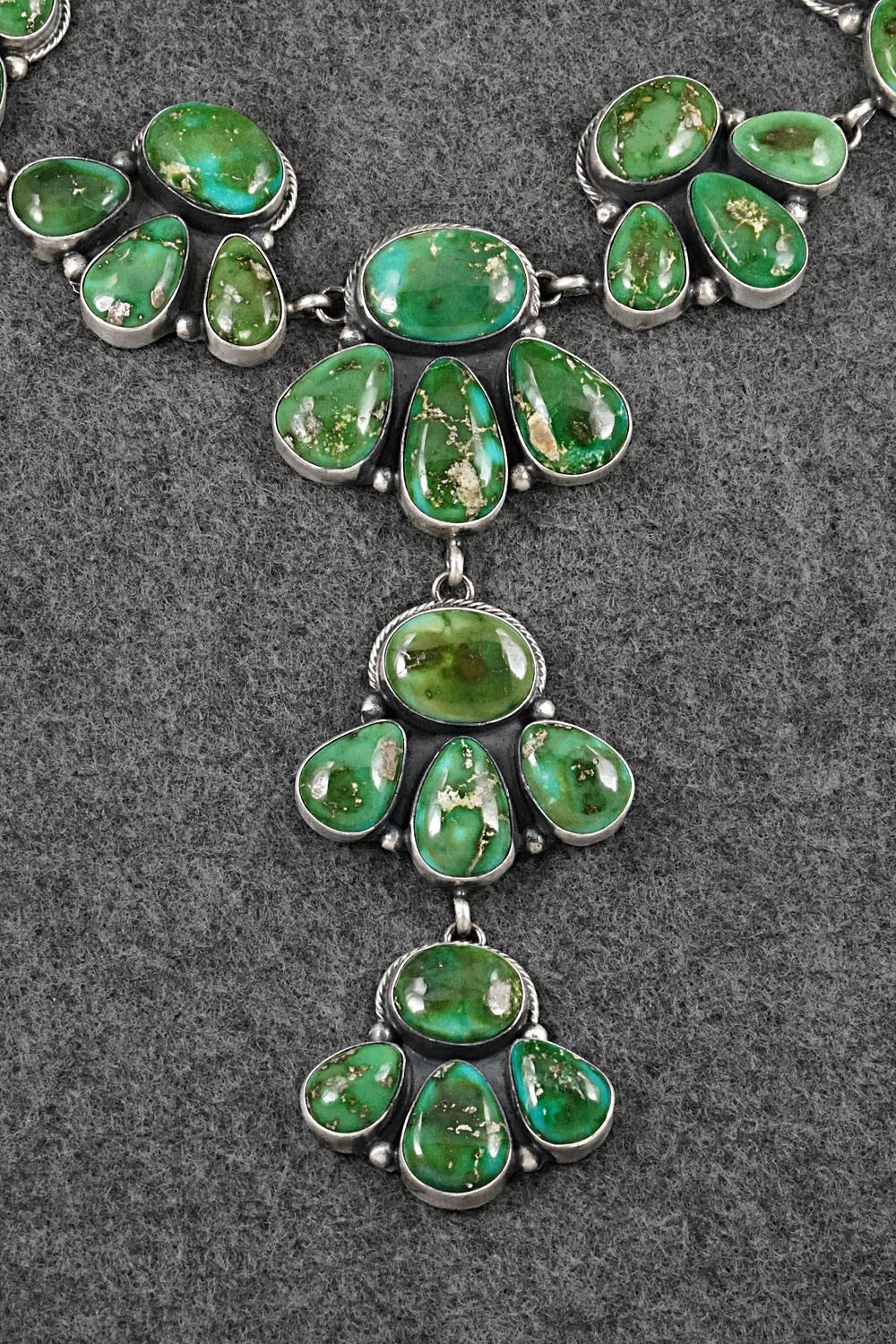 Turquoise & Sterling Silver Necklace and Earrings Set - Kathleen Livingston