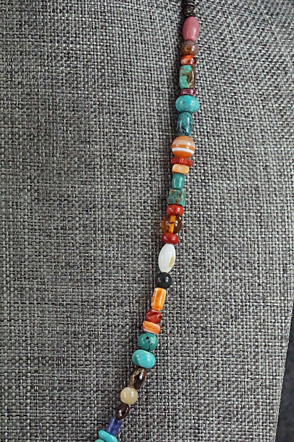 Multi-Stone and Sterling Silver Necklace - Helen Tsosie