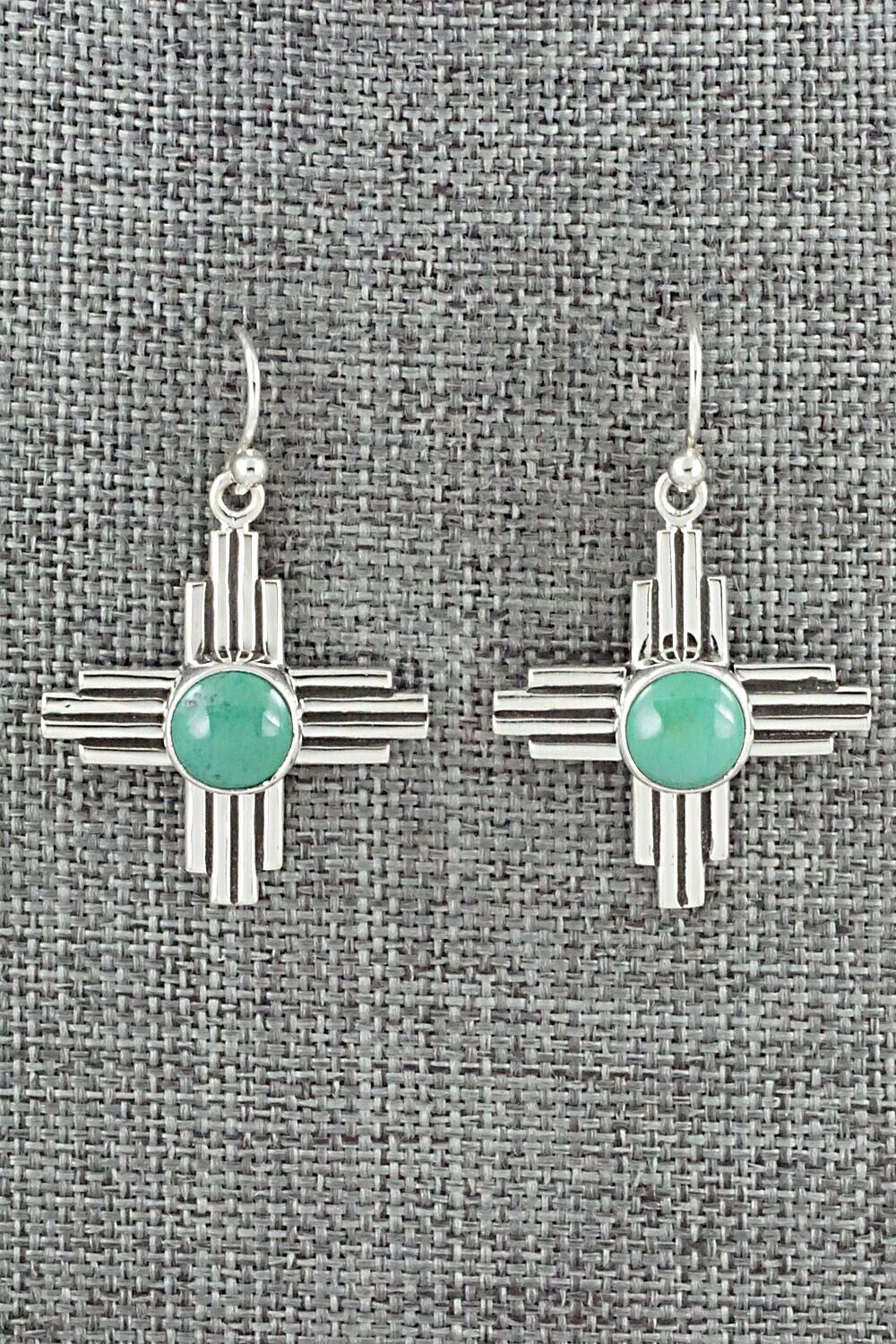 Turquoise and Sterling Silver Earrings - Raymond Coriz