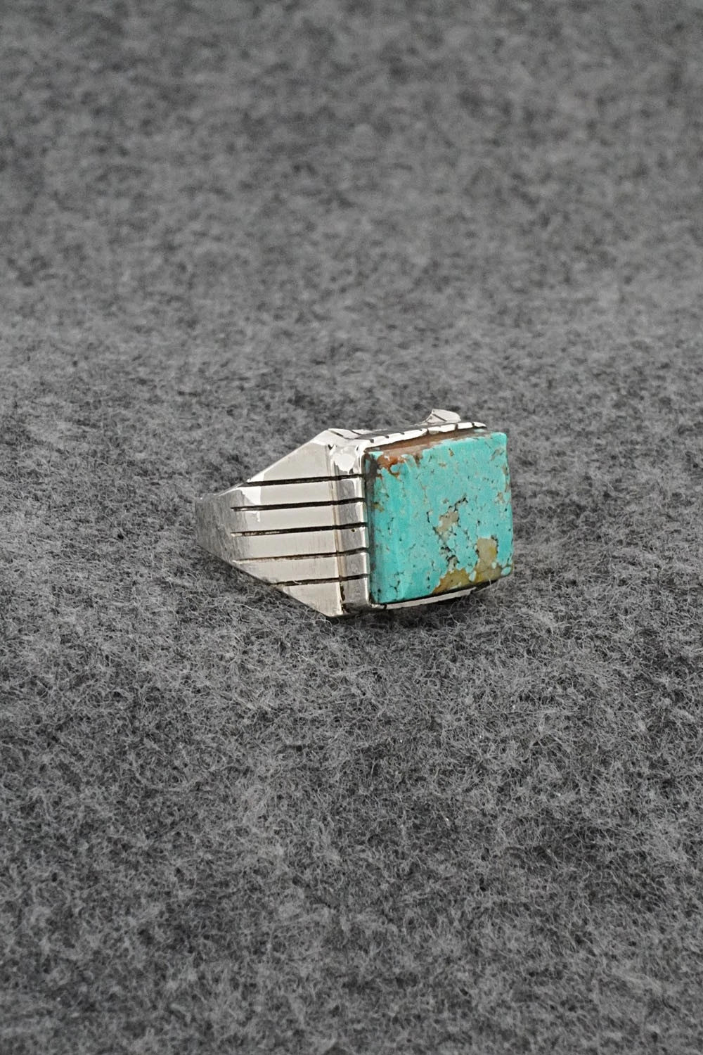 Turquoise & Sterling Silver Ring - Trevor Jack - Size 8