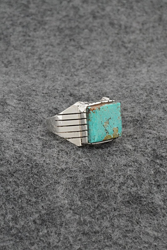 Turquoise & Sterling Silver Ring - Trevor Jack - Size 8