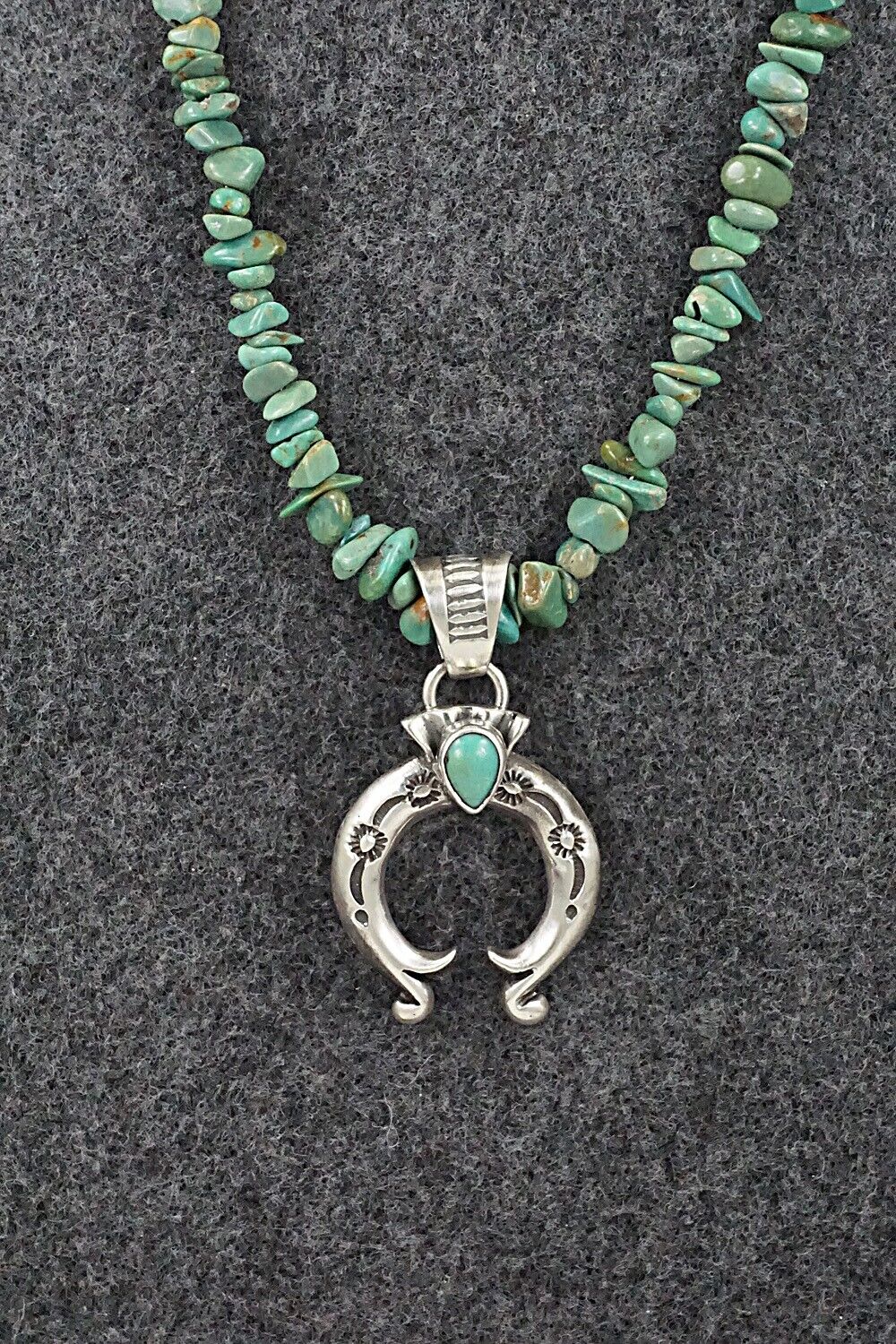 Turquoise & Sterling Silver Necklace 17" - Louise Joe