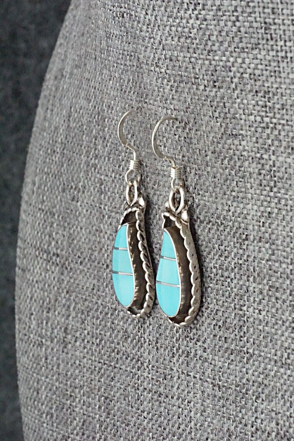 Turquoise & Sterling Silver Earrings - Faye Lowsayatee