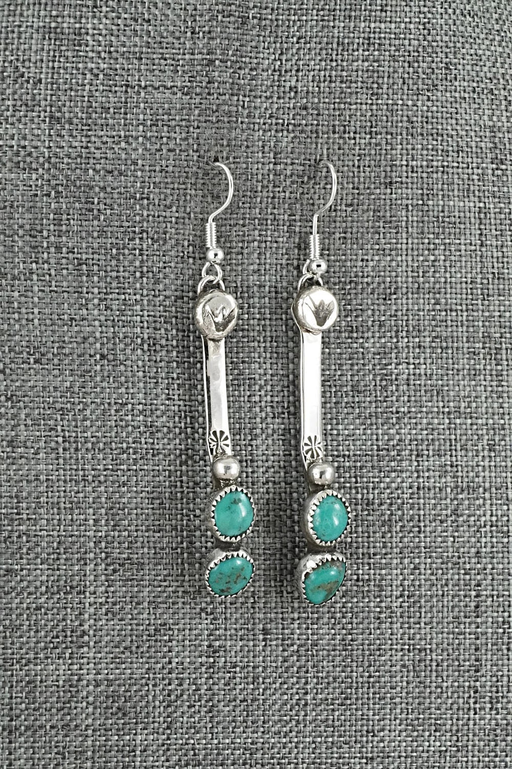 Turquoise & Sterling Silver Earrings - Priscilla Reeder