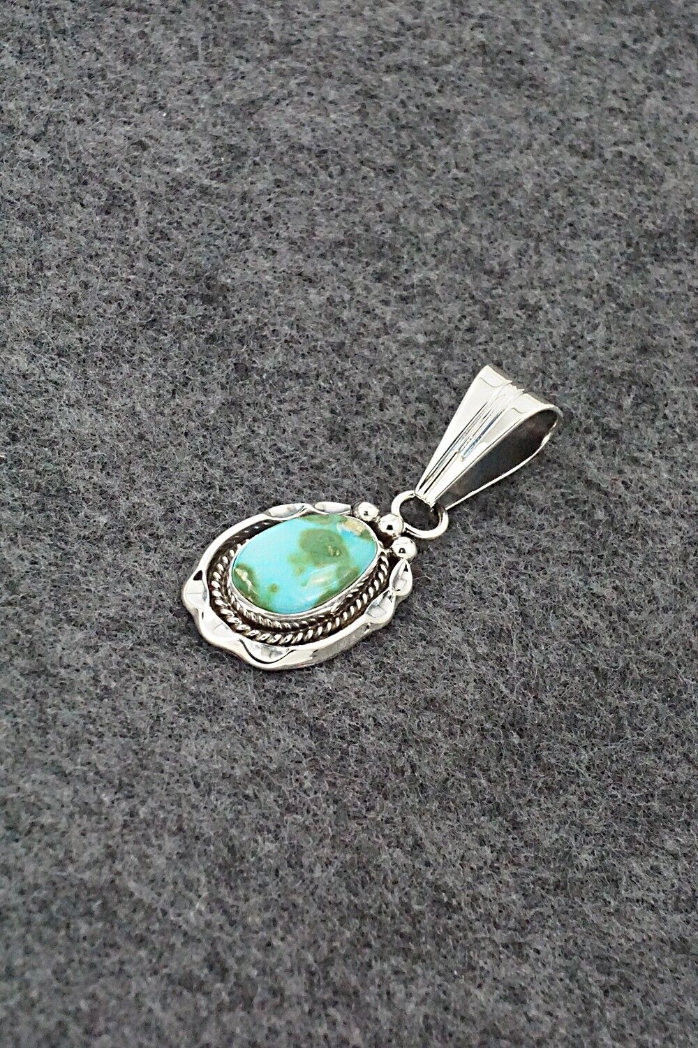 Turquoise & Sterling Silver Pendant - Samuel Yellowhair