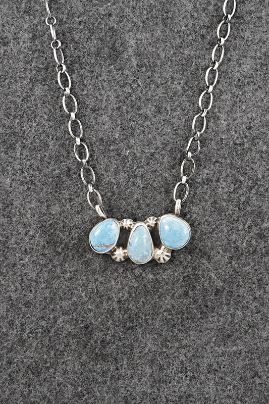 Turquoise & Sterling Silver Necklace - Kathleen Livingston