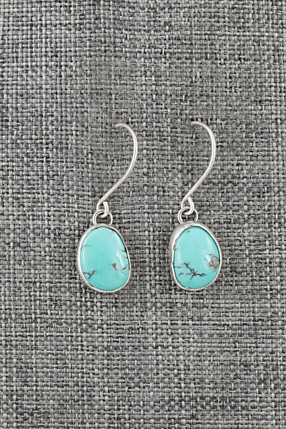 Turquoise & Sterling Silver Earrings - Eugene Gruber