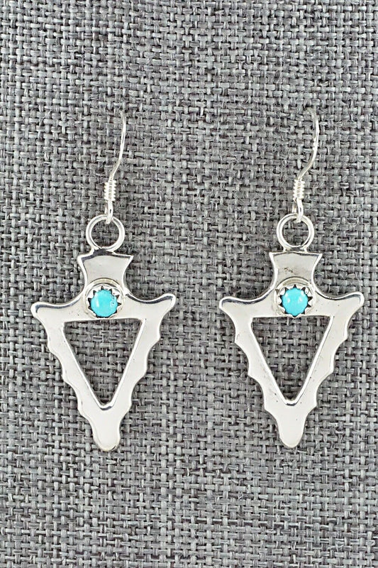 Turquoise & Sterling Silver Earrings - Pauline Nelson