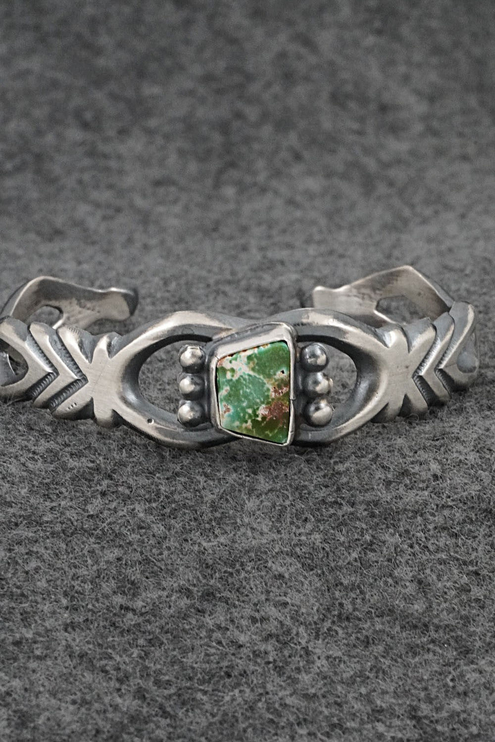 Turquoise & Sterling Silver Bracelet - Harrison Bitsue