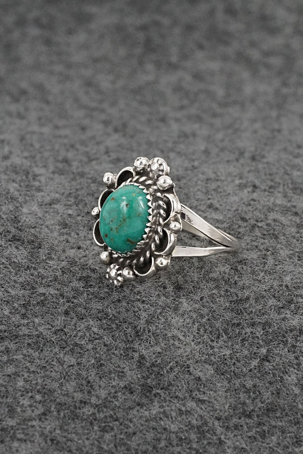 Turquoise & Sterling Silver Ring - Frieda Martinez - Size 7.25