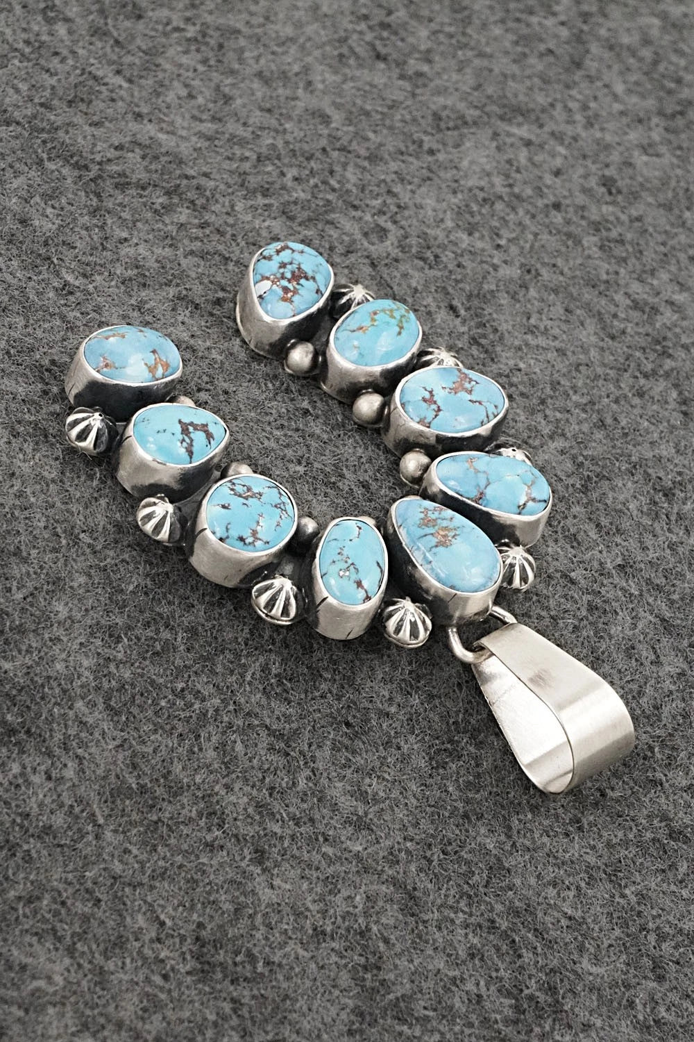Turquoise & Sterling Silver Pendant - Paul Livingston