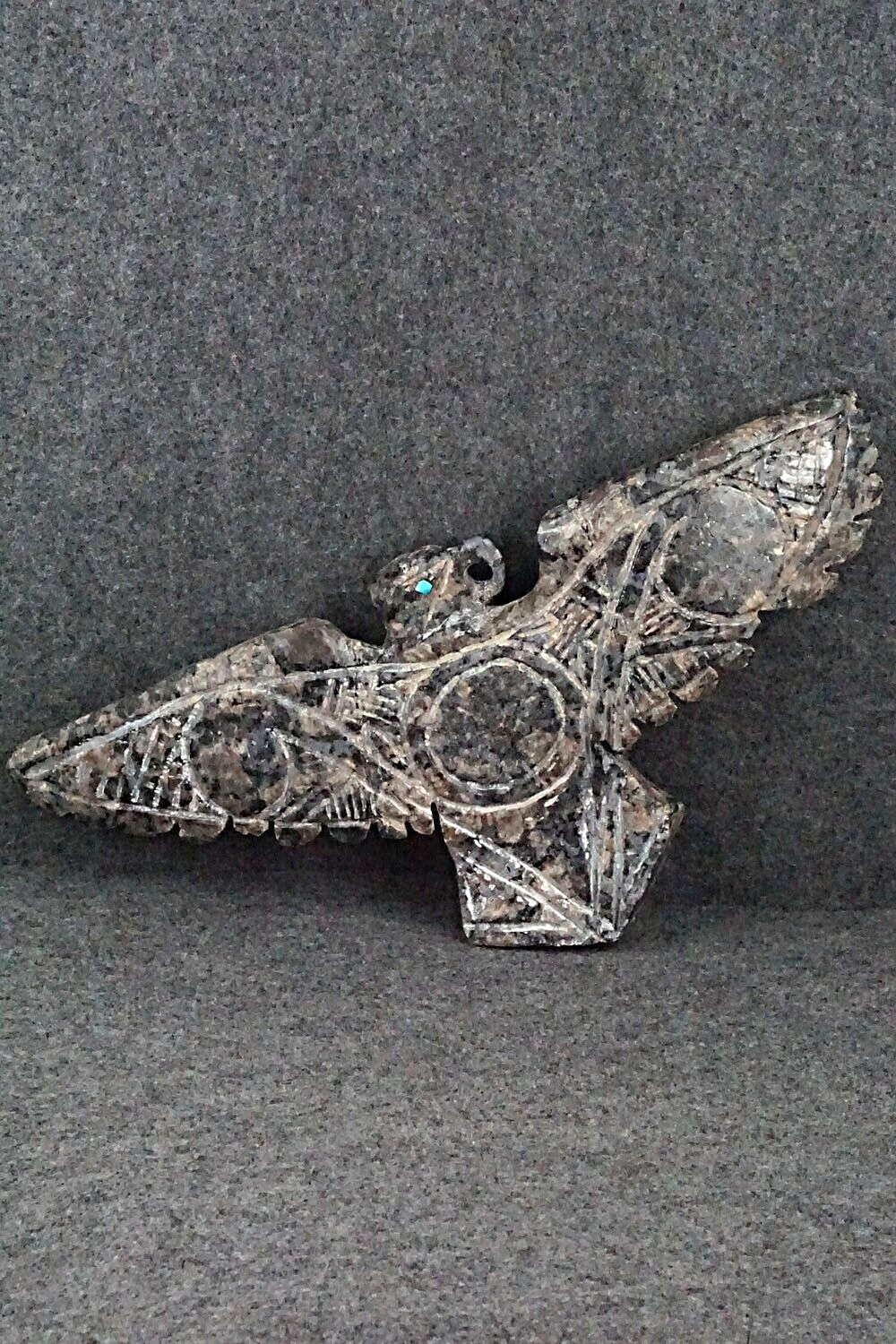 Large Eagle Zuni Fetish Carving - Jerrold Lahaleon