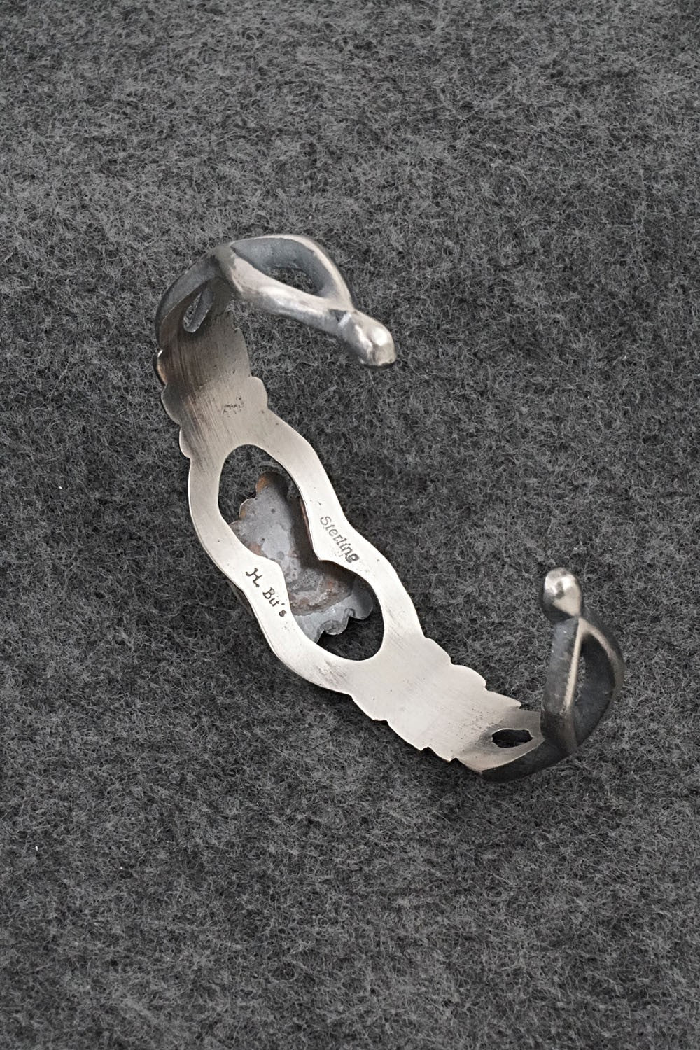 Turquoise & Sterling Silver Bracelet - Harrison Bitsue