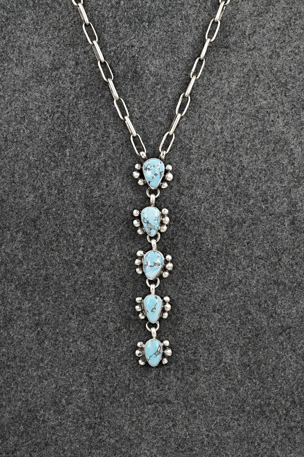 Turquoise & Sterling Silver Necklace - Bobby Johnson