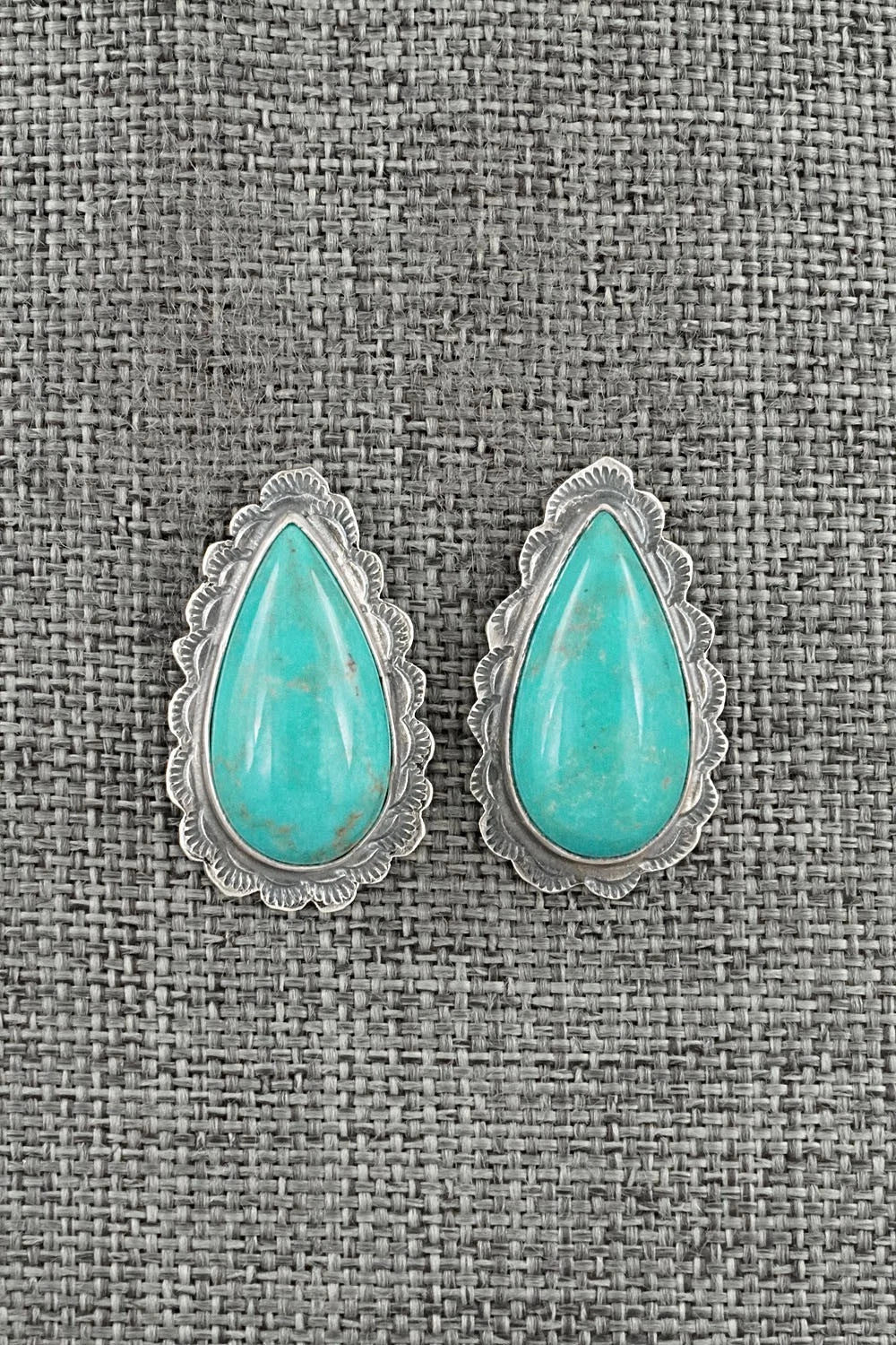 Turquoise & Sterling Silver Earrings - Carlos Francisco