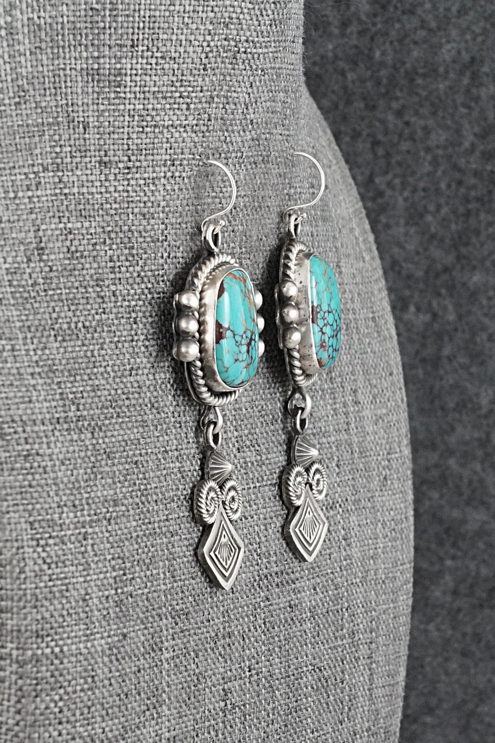 Turquoise & Sterling Silver Earrings - Michael Calladitto