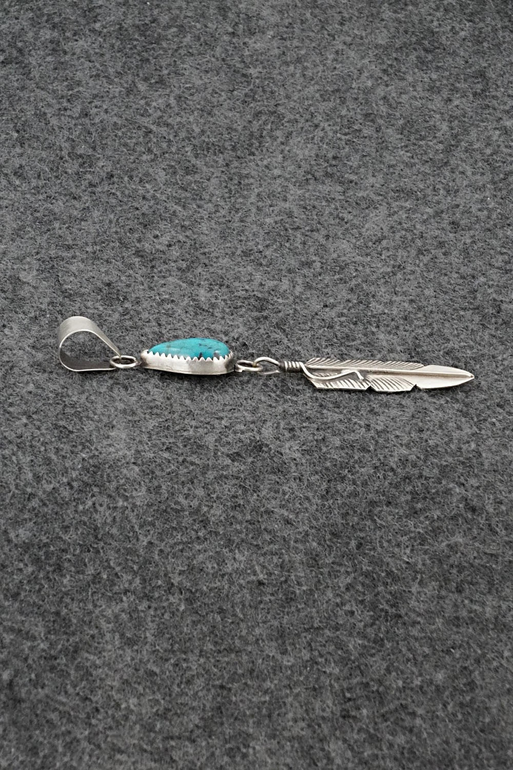 Turquoise & Sterling Silver Pendant - Chris Charley