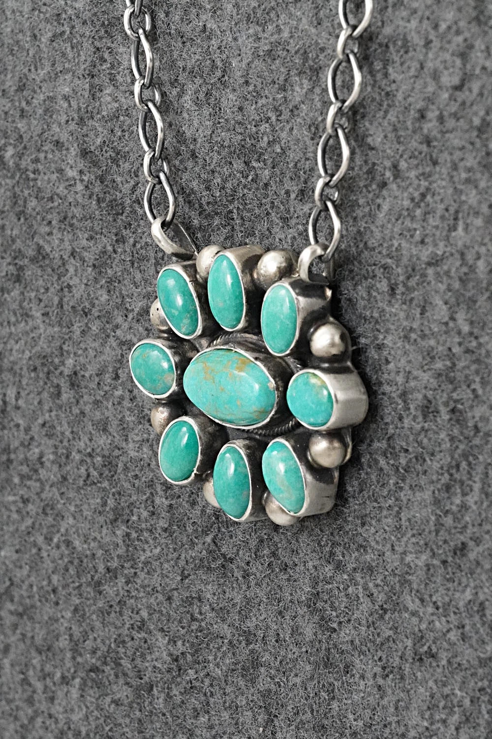 Turquoise & Sterling Silver Necklace - Kathleen Livingston