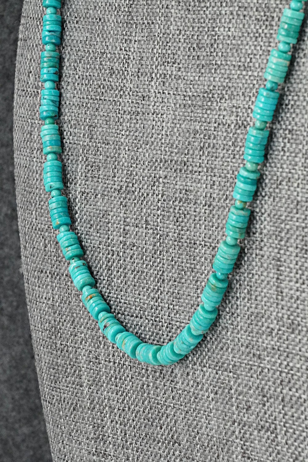 Turquoise & Sterling Silver Necklace 19" - Helen Tsosie