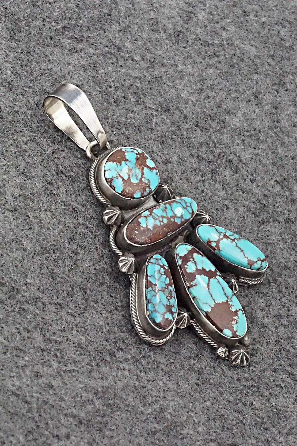 Turquoise & Sterling Silver Pendant & Earrings Set - Darrin Livingston