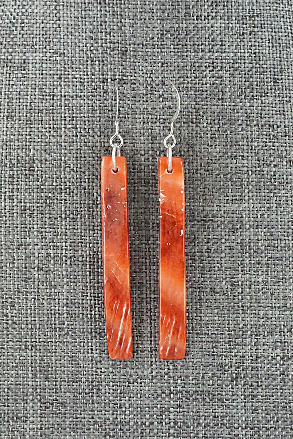 Spiny Oyster & Sterling Silver Earrings - Jesus Espino