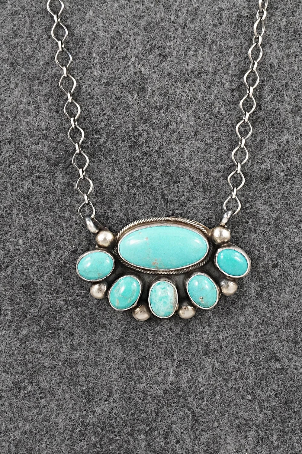 Turquoise & Sterling Silver Necklace - Kathleen Livingston