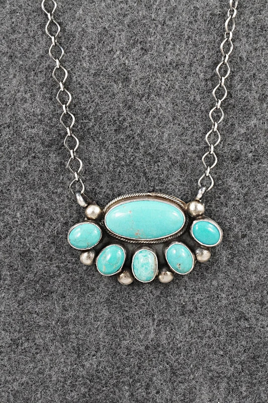Turquoise & Sterling Silver Necklace - Kathleen Livingston