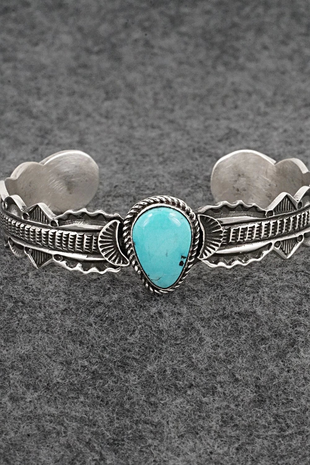 Turquoise & Sterling Silver Bracelet - Leonard Maloney