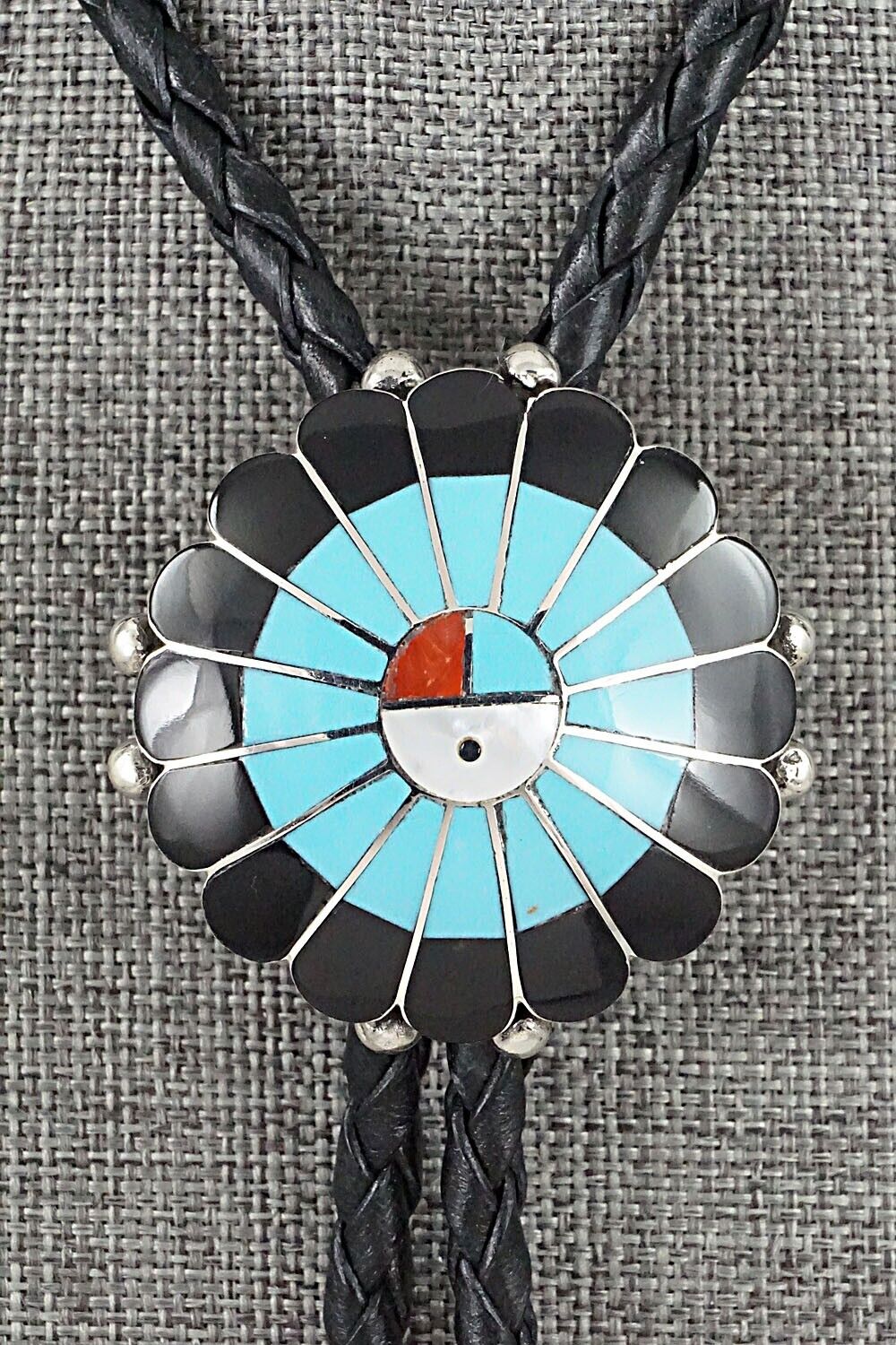 Multi Stone & Sterling Silver Bolo Tie - Denise Siutza