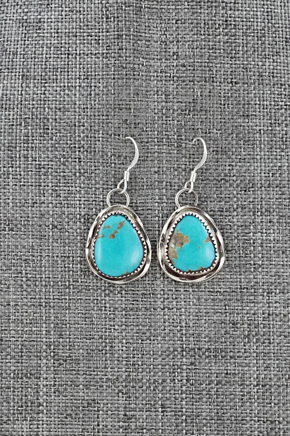 Turquoise & Sterling Silver Earrings - Ernest Hawthorne