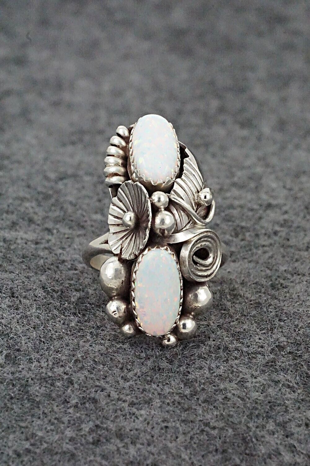 Opalite & Sterling Silver Ring - Max Calladitto - Size 7