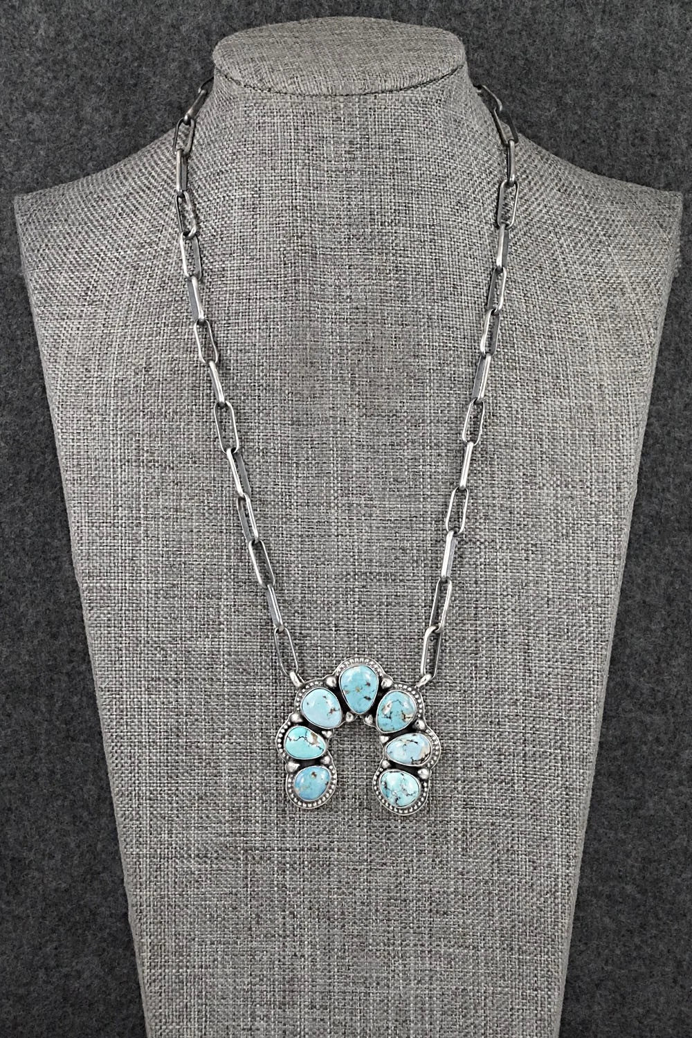 Turquoise & Sterling Silver Necklace - Darrin Livingston