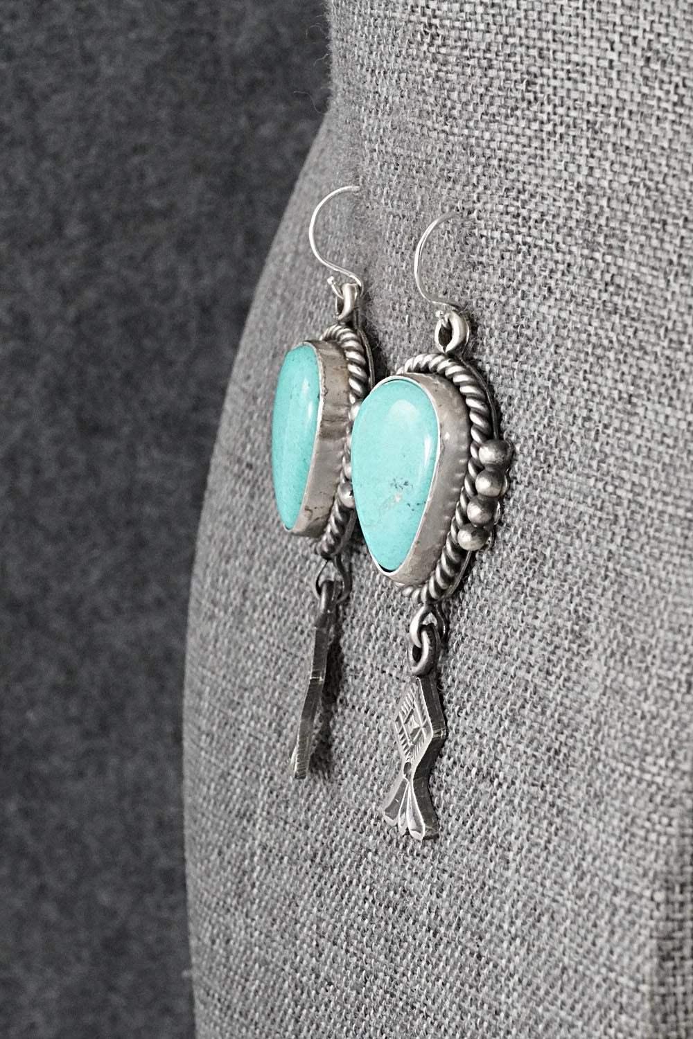 Turquoise & Sterling Silver Earrings - Michael Calladitto
