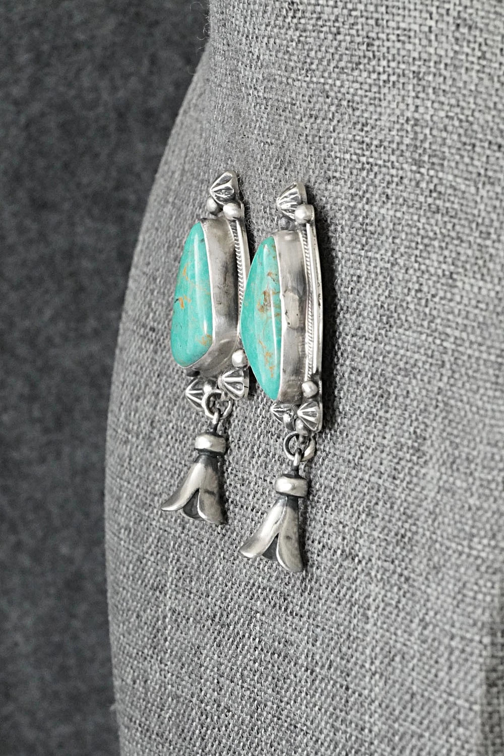 Turquoise & Sterling Silver Earrings - Bobby Johnson