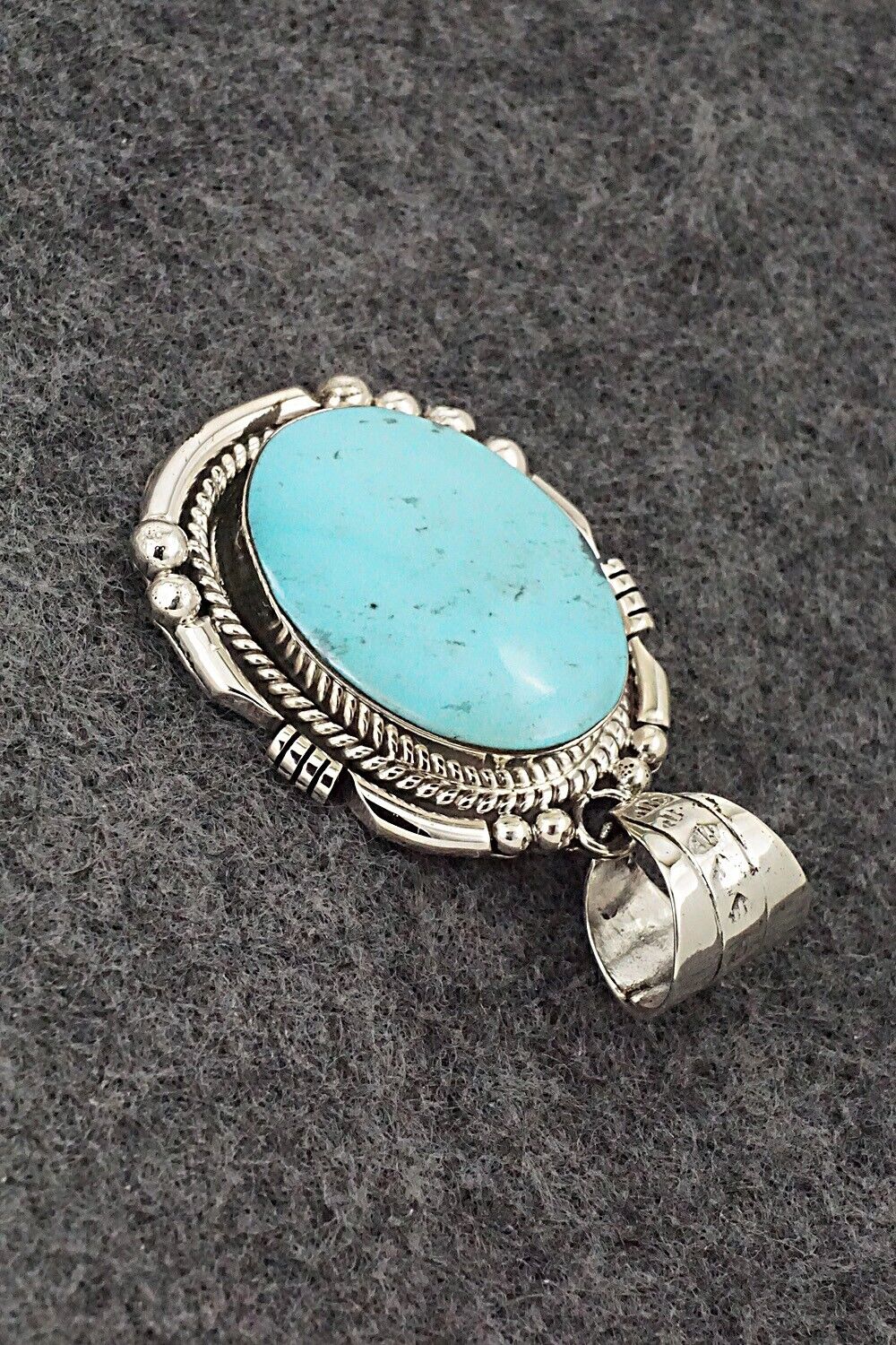 Turquoise & Sterling Silver Pendant - Charlene Yazzie