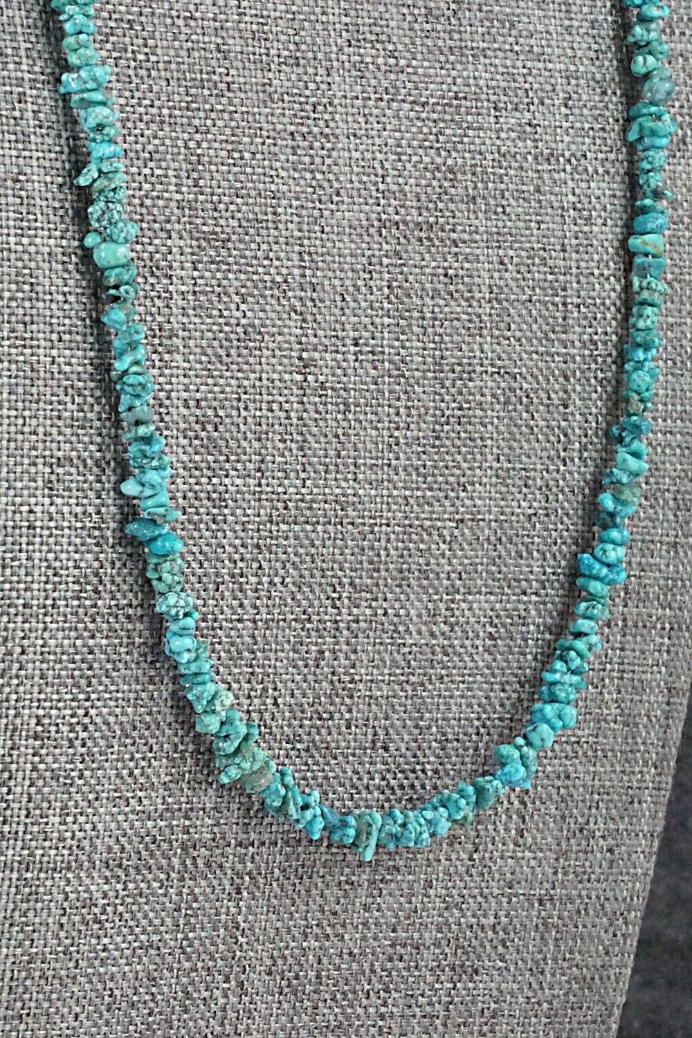 Turquoise & Sterling Silver Necklace 50" - Doreen Jake