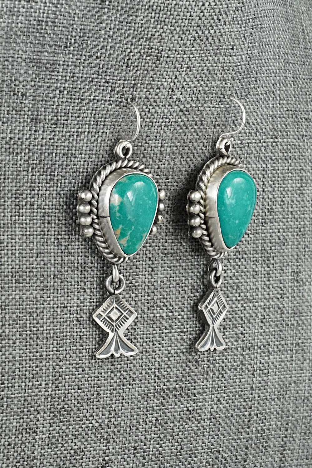 Turquoise & Sterling Silver Earrings - Michael Calladitto