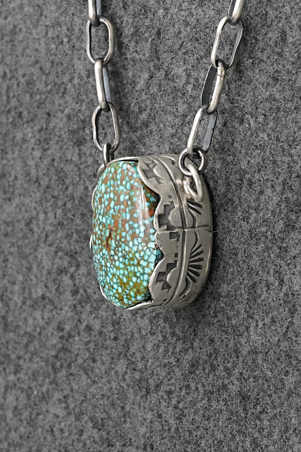 Turquoise & Sterling Silver Necklace - Paul Livingston