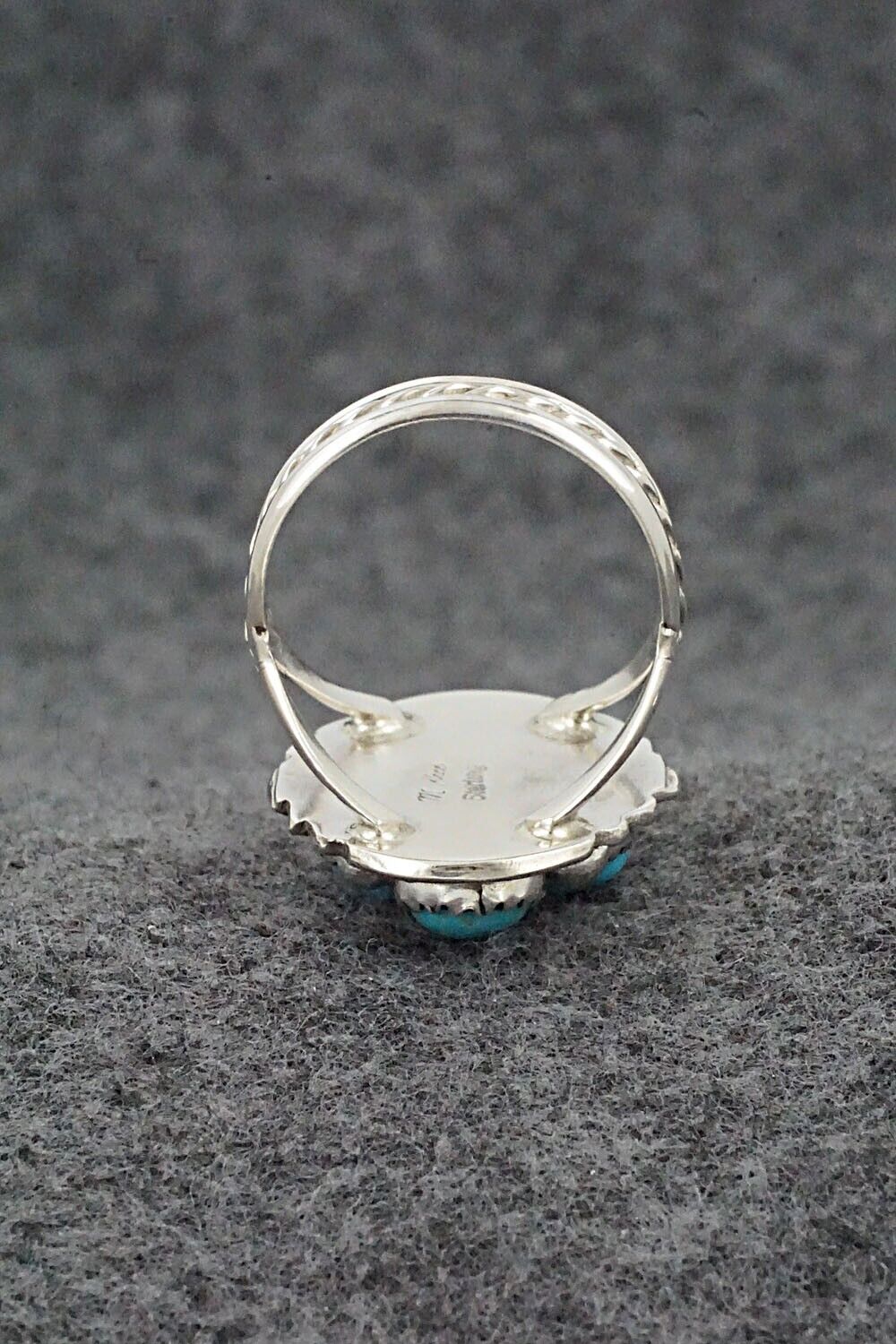 Turquoise & Sterling Silver Ring - Melvin Chee - Size 9