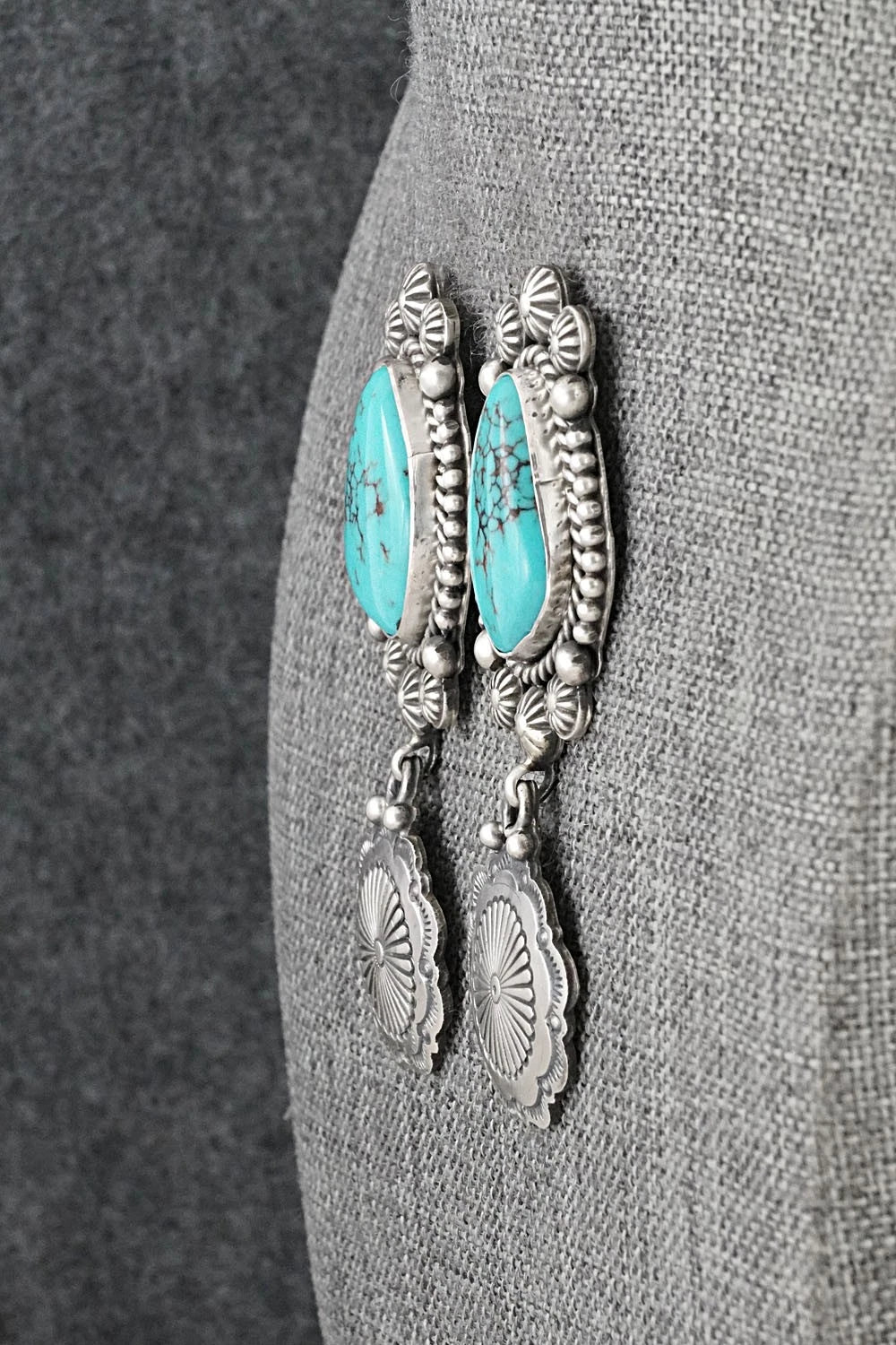 Turquoise & Sterling Silver Earrings - Michael Calladitto