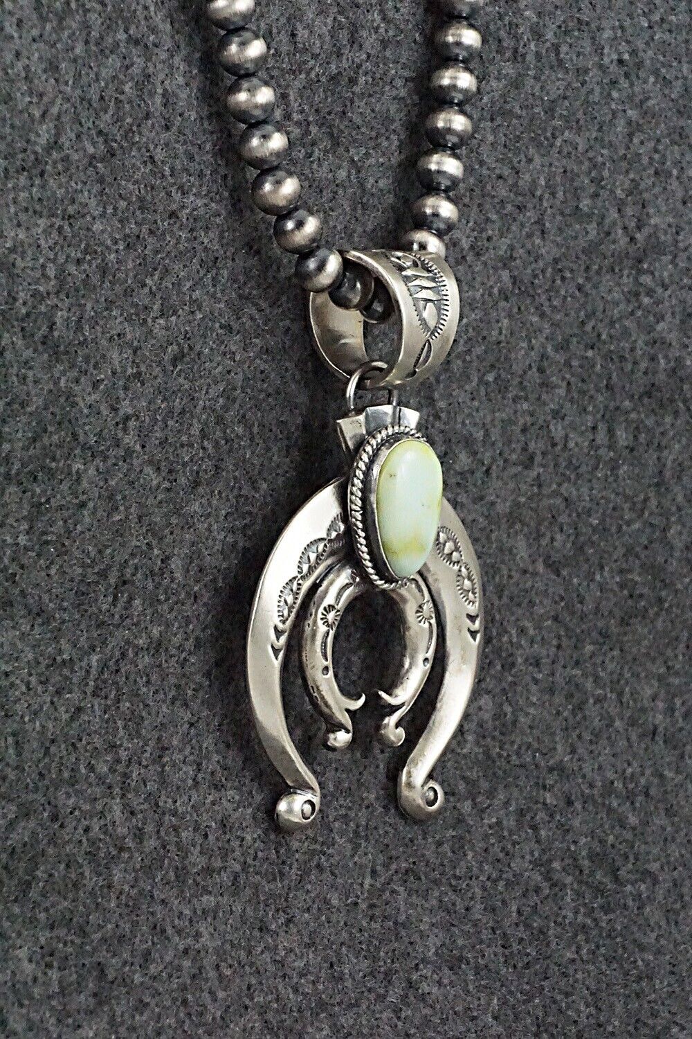 Variscite & Sterling Silver Necklace - Samuel Yellowhair