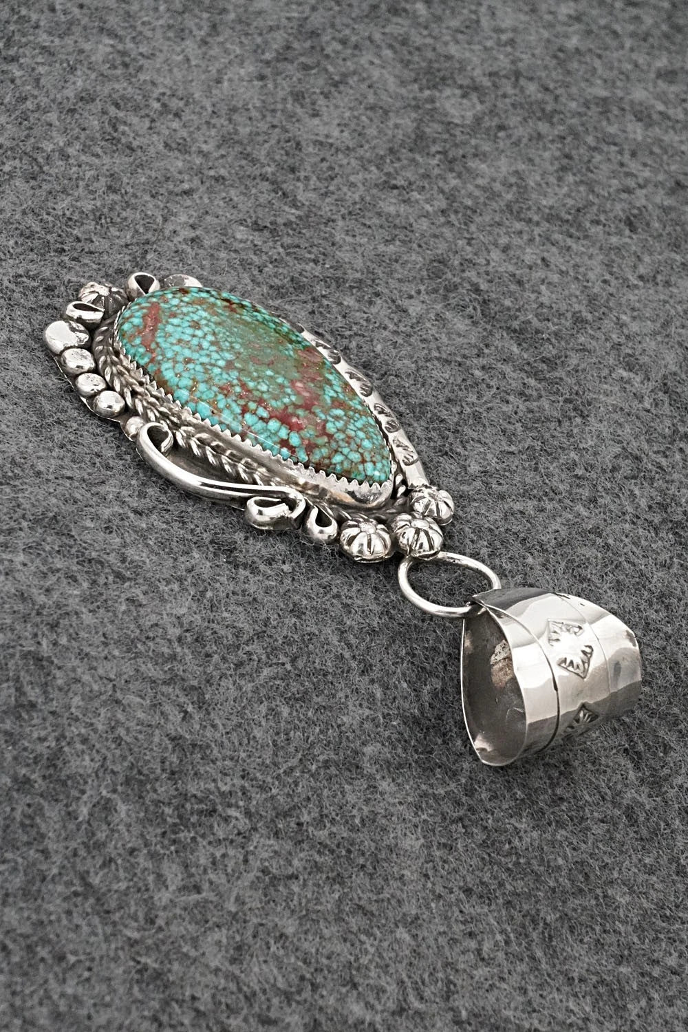 Turquoise and Sterling Silver Pendant - Phil Nez