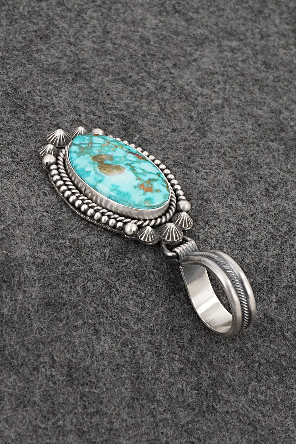 Turquoise & Sterling Silver Pendant - Michael Calladitto