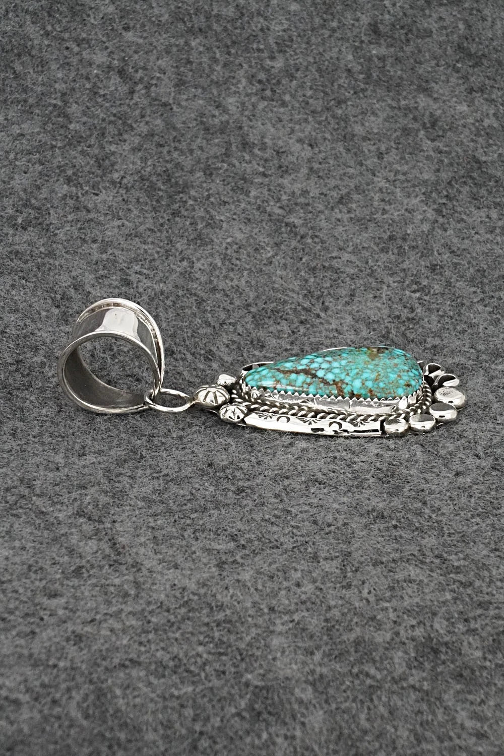 Turquoise & Sterling Silver Pendant - Phil Nez