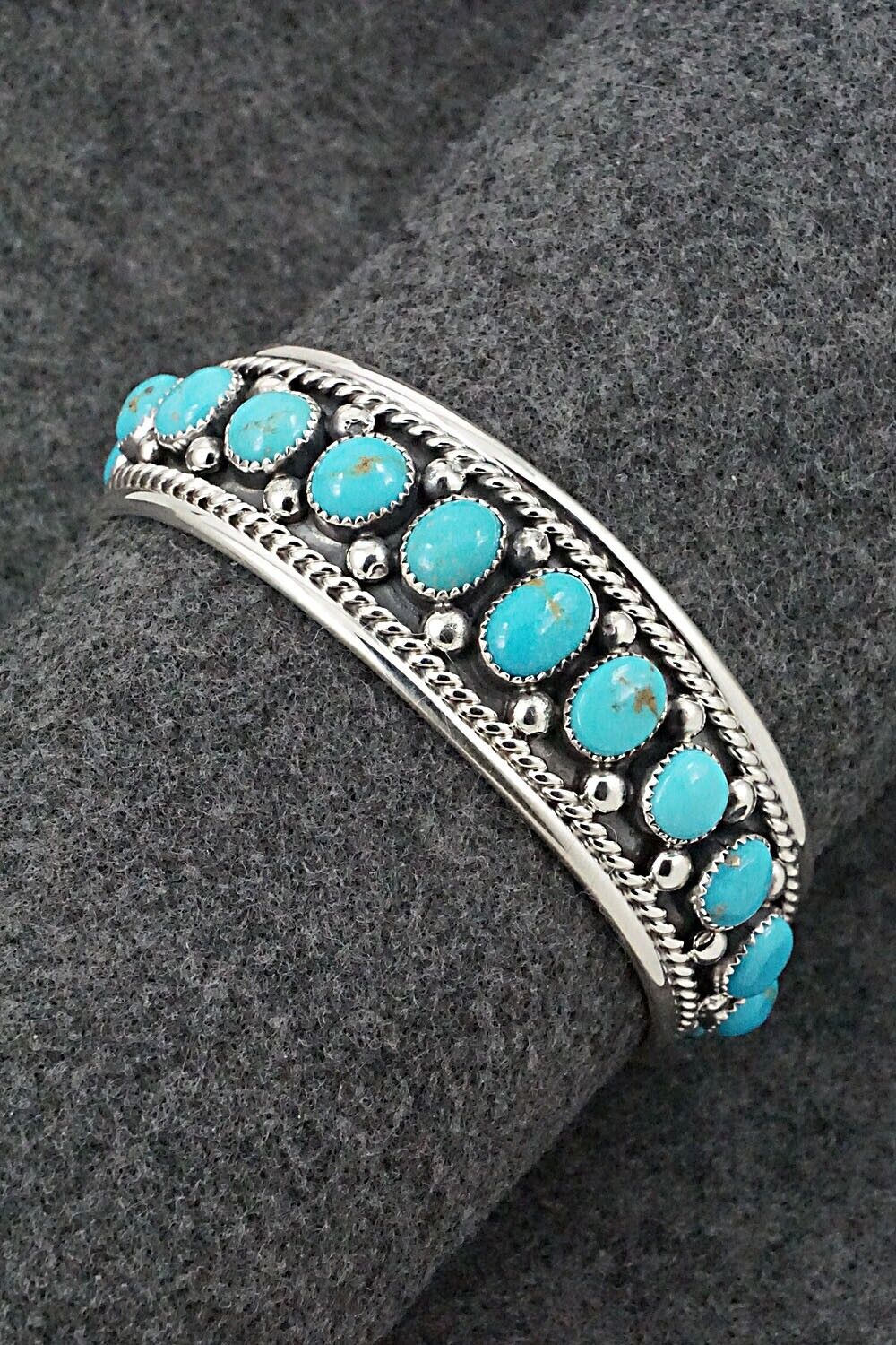 Turquoise & Sterling Silver Bracelet - Chester Charley