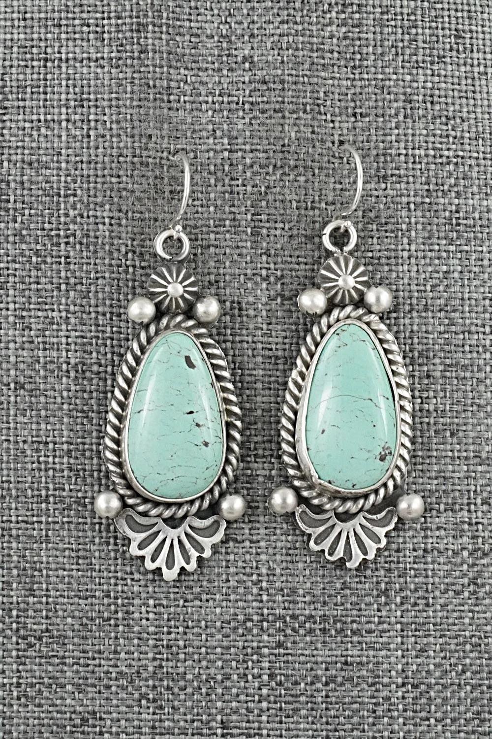 Turquoise & Sterling Silver Earrings - Michael Calladitto